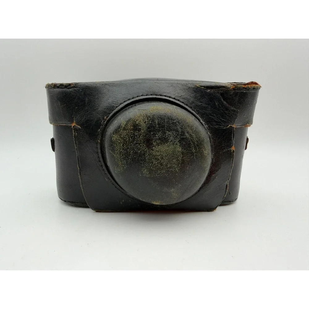 Vintage Argus A2B 35mm Film Camera Black Bakelite with Leather Case Untested